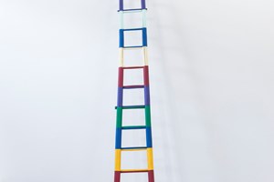 AI WEIWEI Ladder, 2015. Wood and paint 601 x 82 x 15 cm. Courtesy: the artist and GALLERIA CONTINUA, San Gimignano / Beijing / Les Moulins. Photo by: Oak Taylor-Smith